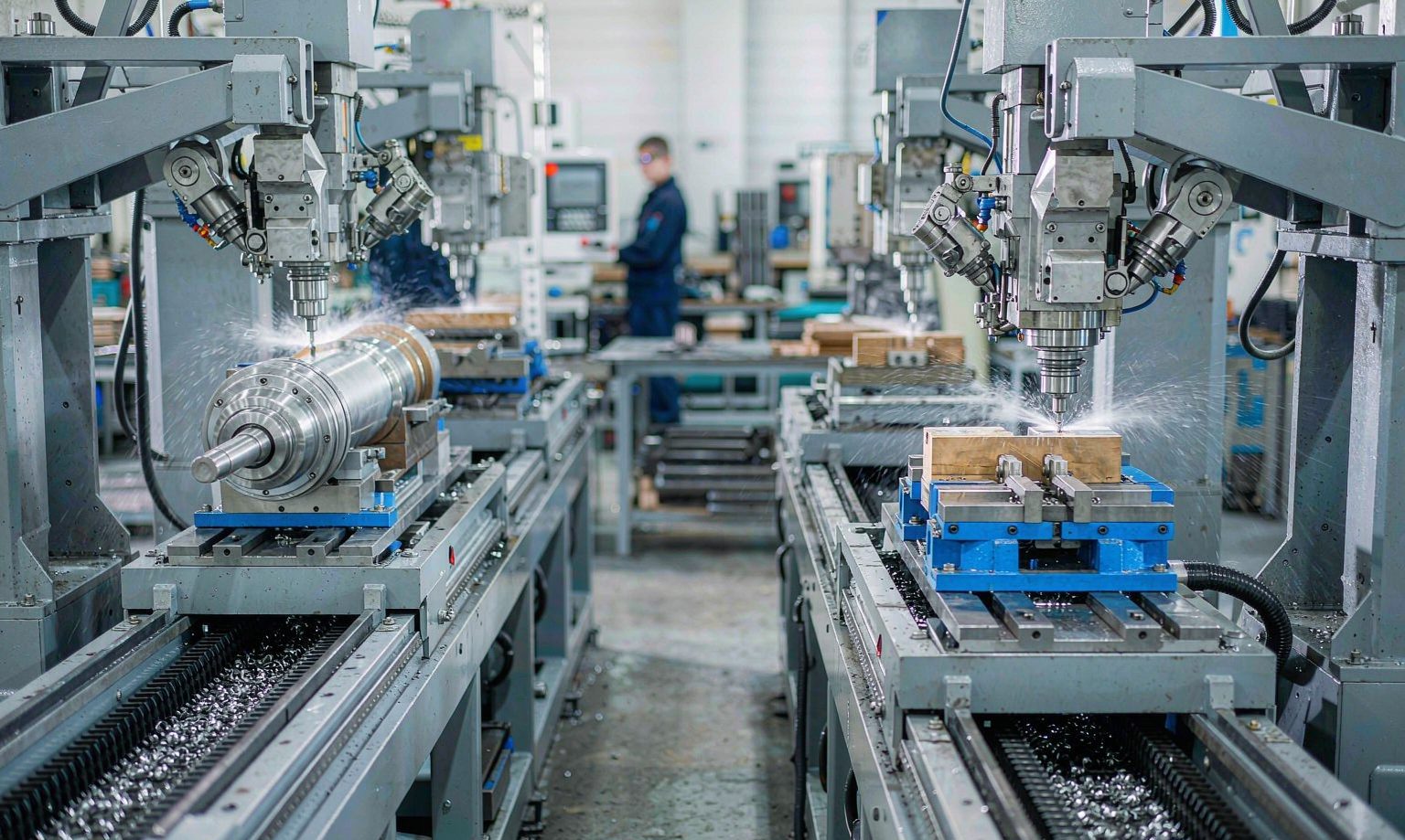 精密 CNC 加工车间